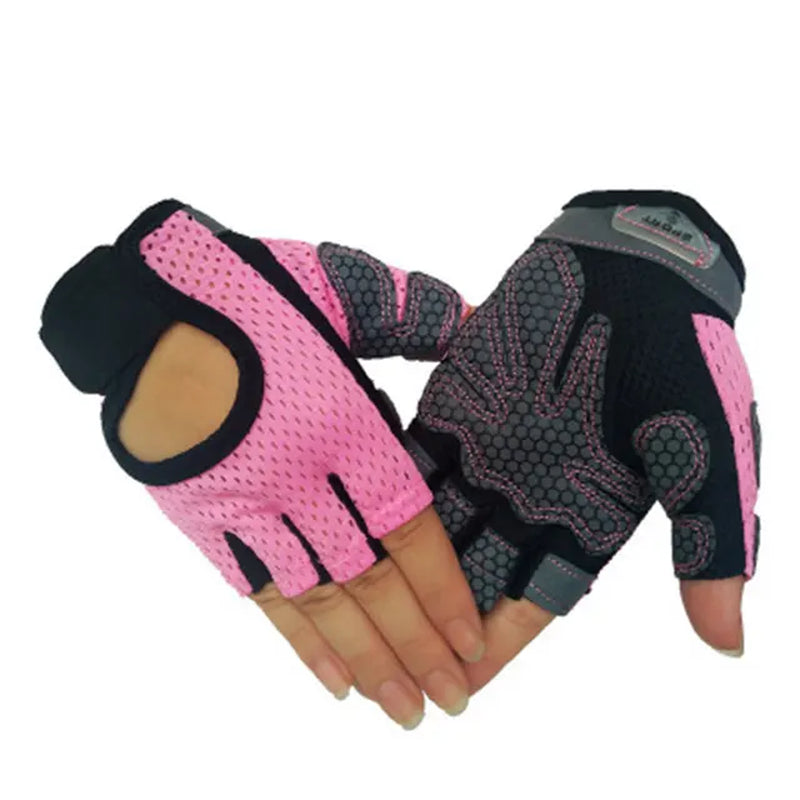 2 Pieces Professional Gym Fitness Gloves Power Weight Lifting Women Men Crossfit Workout Bodybuilding Half Finger Hand Protector