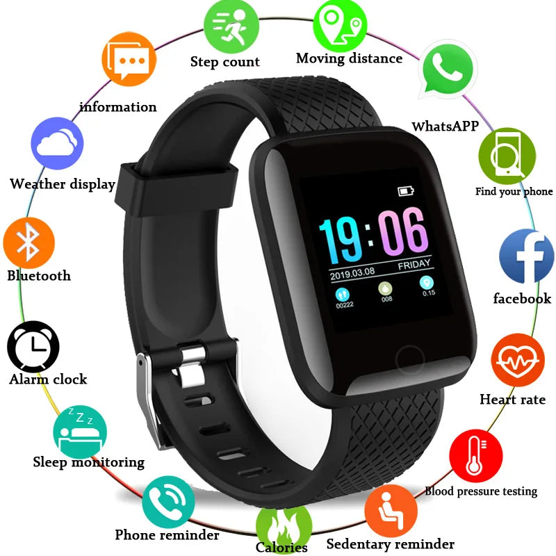 D13 Smart Watch Men Women IP67 Waterproof Sports Smart Wristwatch Bluetooth Heart Rate Fitness Smart Bracelet for Android IOS