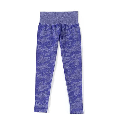 Camo Seamless Workout Leggings Butt Lift Yoga Pants Women Stretch Fitness Outfits Sports Wear Gym Fuchsia Nylon