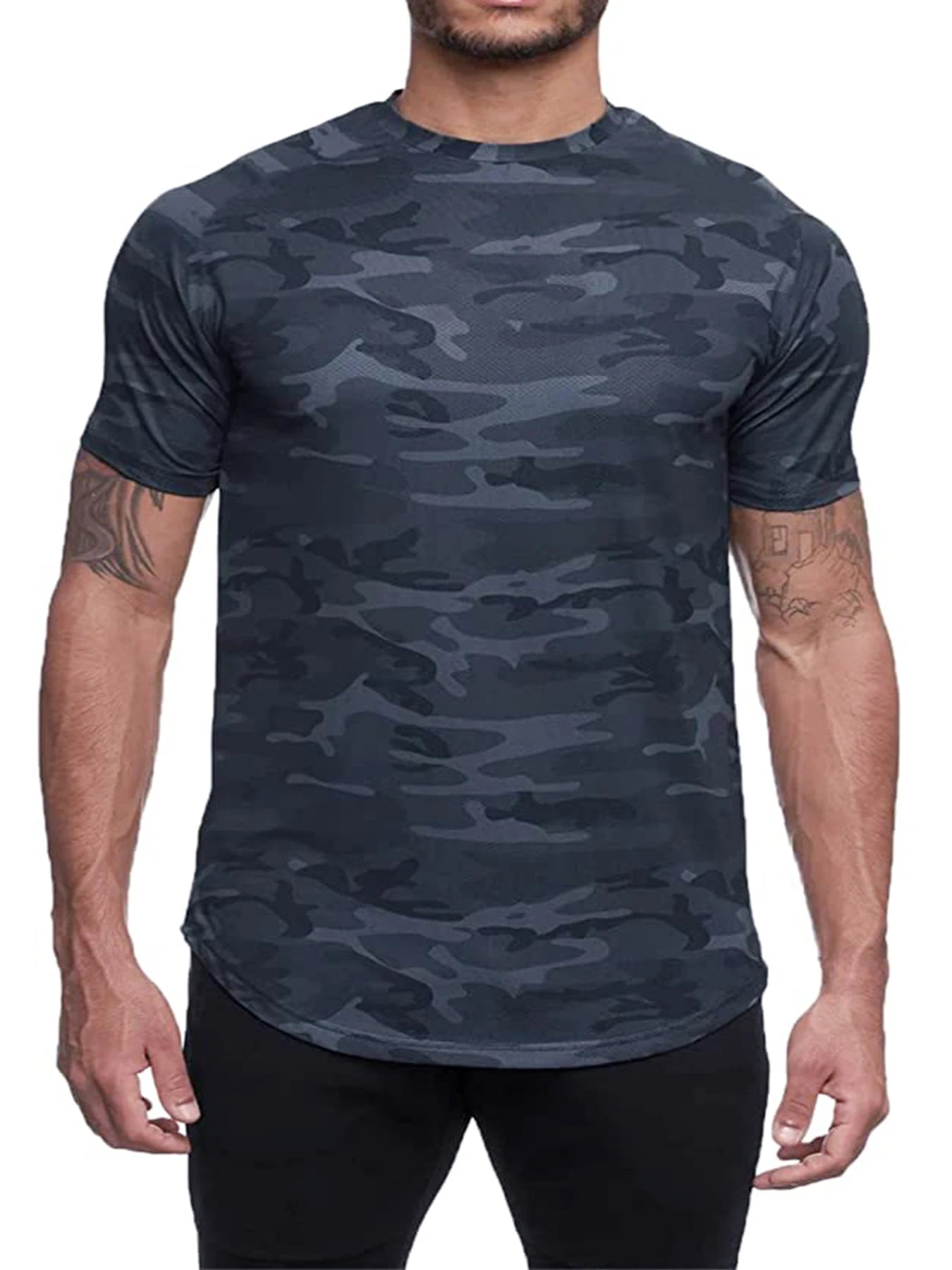 Summer Sports Quick-Drying Short-Sleeved T-Shirt Men'S Running Outdoor Training Half-Sleeved Breathable Gym Fitness Clothing