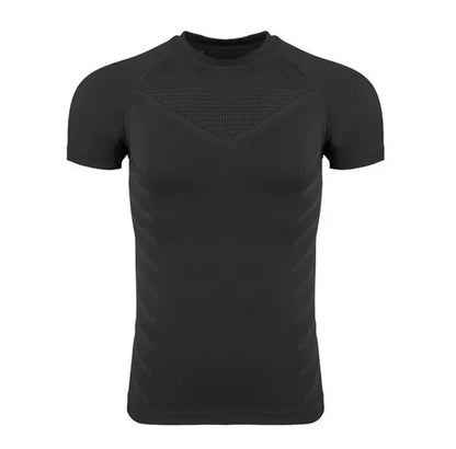 Gym Sports Fitness Training Clothes Men'S T-Shirts Quick Breathable Elastic Tight Clothing Basketball Short Slves T-Shirts