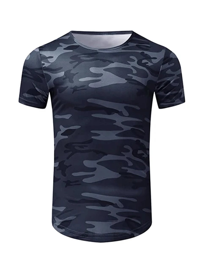 Summer Sports Quick-Drying Short-Sleeved T-Shirt Men'S Running Outdoor Training Half-Sleeved Breathable Gym Fitness Clothing