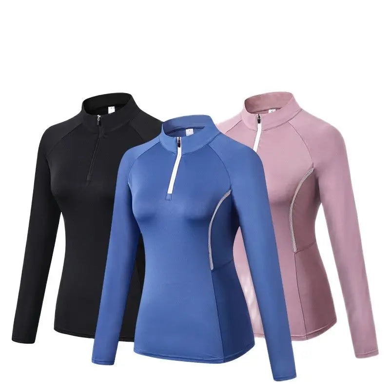 Women'S Sports T-Shirts Cycling Training Long-Sleeve Outdoor Workout Fitness Running Yoga Clothes Tights Quick-Drying Tops