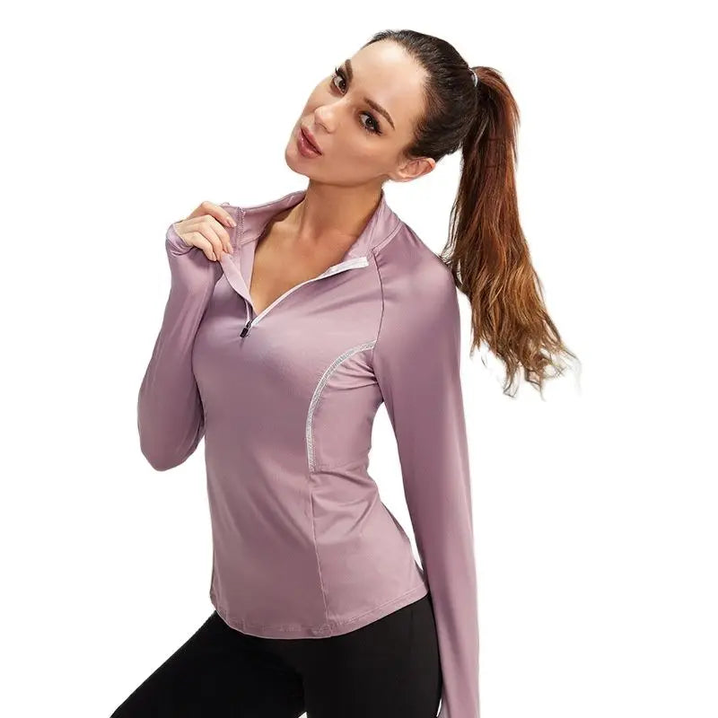 Women'S Sports T-Shirts Cycling Training Long-Sleeve Outdoor Workout Fitness Running Yoga Clothes Tights Quick-Drying Tops