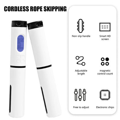 Smart Cordless Jump Ropes Electronic Digital Wireless Skip Rope Calorie Consumption Fitness Body Building Exercise Jumping Rope