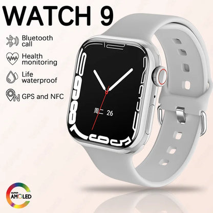 New Smart Watch Men for Apple Watch 9 Series Always on Display Body Temperature BT Call GPS NFC Women Smartwatch for IOS Android