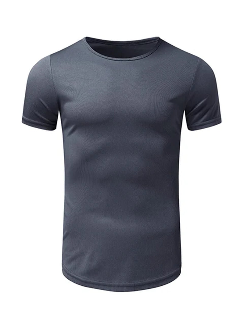 Summer Sports Quick-Drying Short-Sleeved T-Shirt Men'S Running Outdoor Training Half-Sleeved Breathable Gym Fitness Clothing